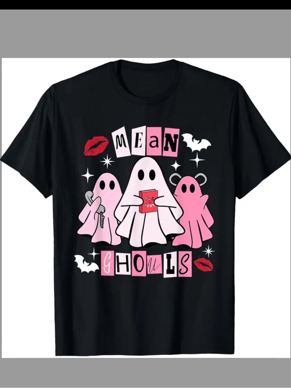 Mean Ghouls Pink & Black Graphic Tee
